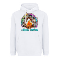 White let's go camping rainbow Heavyweight Hoodie - JahusDesignShop