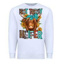 White not today heifer long haired cow Premium Sweatshirt - Jasminsmagicworld