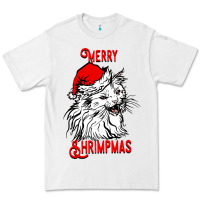 White Merry Christmas Cat Premium Tee - SublimationCraftShop