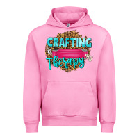Fuchsia Pink crafting is my therapy Urban Hoodie - NancyCooperArtShop