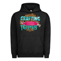 Pigment Black crafting is my therapy Urban Hoodie - NancyCooperArtShop