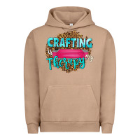 Pigment Burro crafting is my therapy Urban Hoodie - NancyCooperArtShop