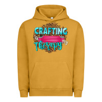 Pigment Peanut Butter crafting is my therapy Urban Hoodie - NancyCooperArtShop