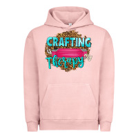 Pigment Salmon crafting is my therapy Urban Hoodie - NancyCooperArtShop