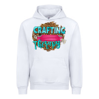 White crafting is my therapy Urban Hoodie - NancyCooperArtShop