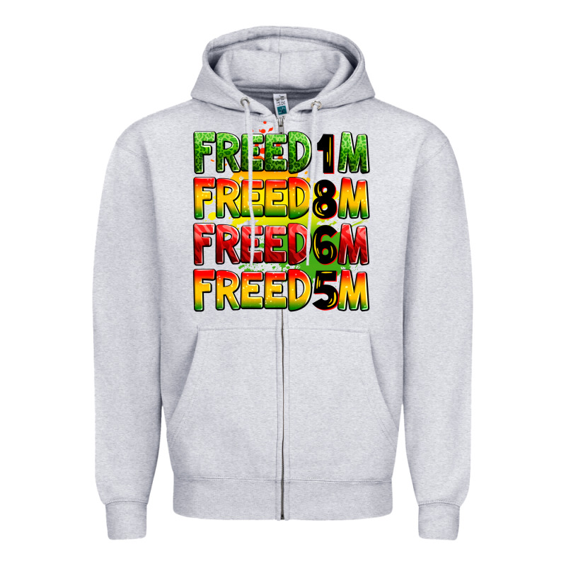 Freedom 1865 Zipper Hoodie by Zillion Design Studio | Teevron