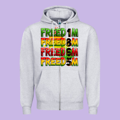 Freedom 1865 Zipper Hoodie Designed By Zillion Design Studio