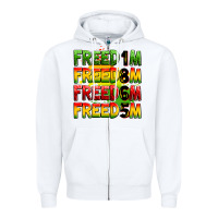 White Freedom 1865 Zipper Hoodie - Zillion Design Studio
