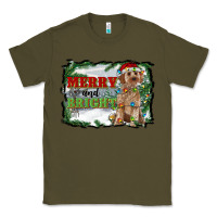 Army Green merry and bright cockapoo Classic Tee - RanaPortraitStore