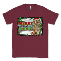 Burgundy merry and bright cockapoo Classic Tee - RanaPortraitStore