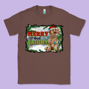 Merry And Bright Cockapoo Classic Tee Designed By Ranaportraitstore