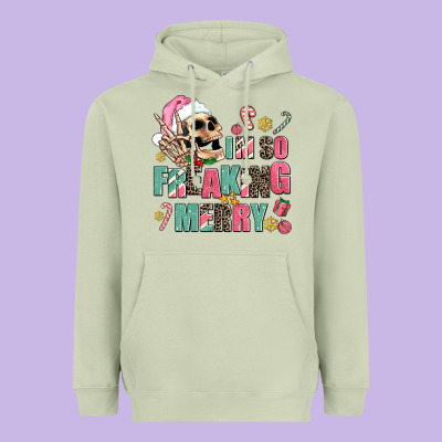 I M So Freaking Merry Heavyweight Hoodie Designed By Adodesignshop