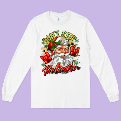 Dont Stop Believin Long Sleeve Tee Designed By Zillion Design Studio