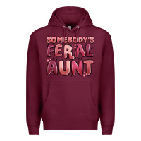 Burgundy somebodys feral aunt Premium Hoodie - MaliasSmallBusiness