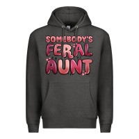Charcoal Heather somebodys feral aunt Premium Hoodie - MaliasSmallBusiness