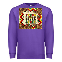 Purple young black and free Premium Sweatshirt - Artiststas