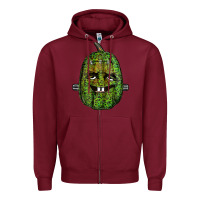 Burgundy leopard pumpkin frankestein Zipper Hoodie - RanaPortraitStore