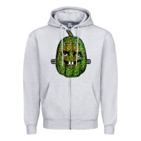 Heather Grey leopard pumpkin frankestein Zipper Hoodie - RanaPortraitStore