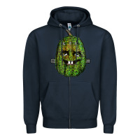 Navy leopard pumpkin frankestein Zipper Hoodie - RanaPortraitStore