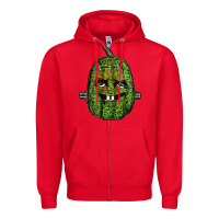Red leopard pumpkin frankestein Zipper Hoodie - RanaPortraitStore