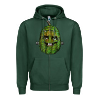 Sports Green leopard pumpkin frankestein Zipper Hoodie - RanaPortraitStore