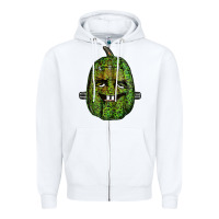 White leopard pumpkin frankestein Zipper Hoodie - RanaPortraitStore