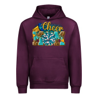 Mauve Wine cheer mom Urban Hoodie - NancyCooperArtShop