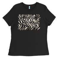 Black zebra pattern background Ladies Tee - BarkalooDesign