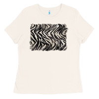 Bone zebra pattern background Ladies Tee - BarkalooDesign