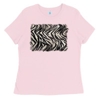 Bubblegum Pink zebra pattern background Ladies Tee - BarkalooDesign