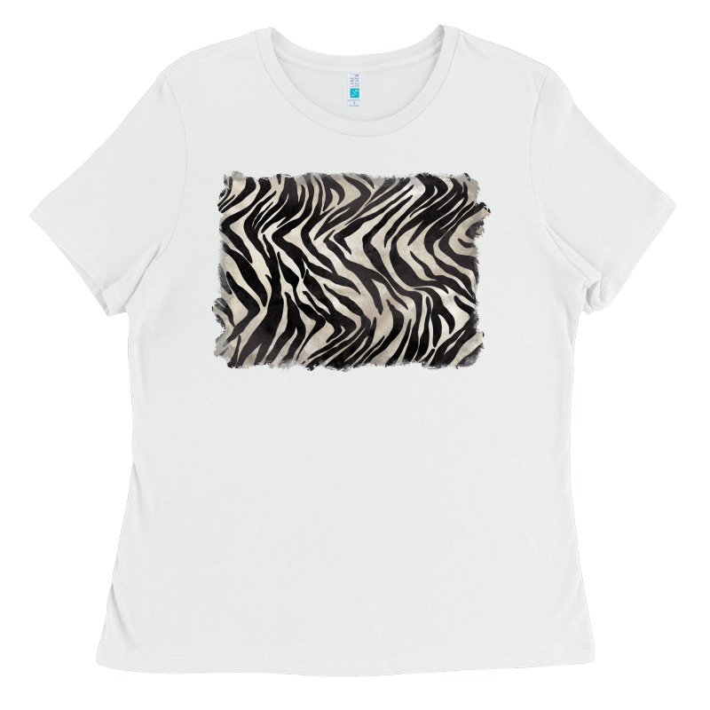 Zebra Pattern Background Ladies Tee by BarkalooDesign | Teevron