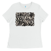 White zebra pattern background Ladies Tee - BarkalooDesign