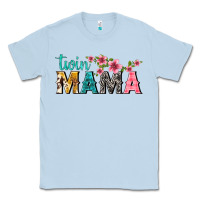 Dusty Blue twin mama with flowers Classic Tee - texasbilliewilder