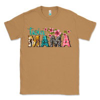 Twin Mama With Flowers Classic Tee | Teevron