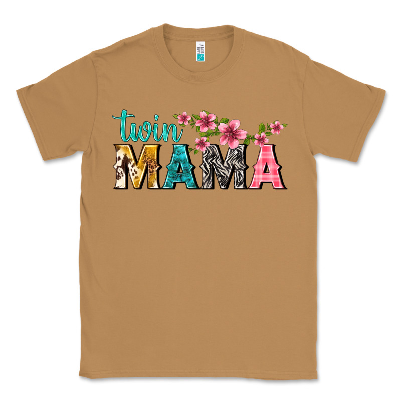 Twin Mama With Flowers Classic Tee by texasbilliewilder | Teevron