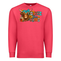 Cardinal coffee then cows longhaired cow Premium Sweatshirt - Jasminsmagicworld