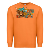 Carrot coffee then cows longhaired cow Premium Sweatshirt - Jasminsmagicworld