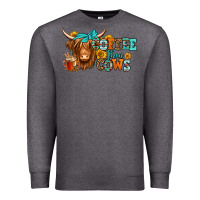 Charcoal Heather coffee then cows longhaired cow Premium Sweatshirt - Jasminsmagicworld