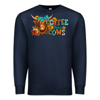 Navy coffee then cows longhaired cow Premium Sweatshirt - Jasminsmagicworld
