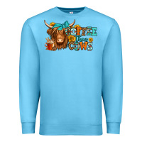 Ocean Blue coffee then cows longhaired cow Premium Sweatshirt - Jasminsmagicworld
