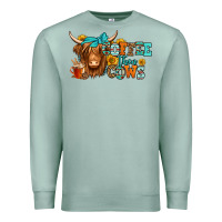 Seafoam coffee then cows longhaired cow Premium Sweatshirt - Jasminsmagicworld