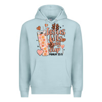 Blue Mist valentine jesus fills my cup Premium Hoodie - MaliasSmallBusiness