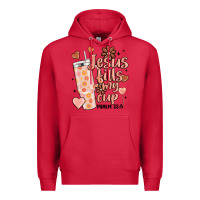 Cardinal valentine jesus fills my cup Premium Hoodie - MaliasSmallBusiness