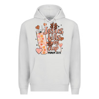 Dove Grey valentine jesus fills my cup Premium Hoodie - MaliasSmallBusiness