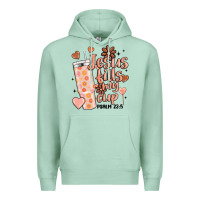 Seafoam valentine jesus fills my cup Premium Hoodie - MaliasSmallBusiness