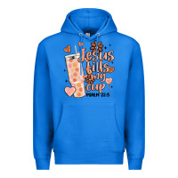 True Royal valentine jesus fills my cup Premium Hoodie - MaliasSmallBusiness