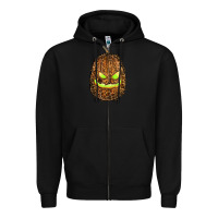 Black watercolor leopard pumpkin Zipper Hoodie - RanaPortraitStore