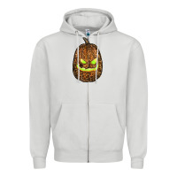 Dove Grey watercolor leopard pumpkin Zipper Hoodie - RanaPortraitStore