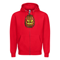 Red watercolor leopard pumpkin Zipper Hoodie - RanaPortraitStore