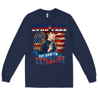 Navy born free but now im expensive Long Sleeve Tee - texasbilliewilder